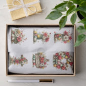 Whimsical Floral Easter for  Shells  Decoupage 薄葉紙 (ギフト)