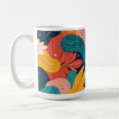 Whimsical Floral Flow Mug コーヒーマグカップ (左)