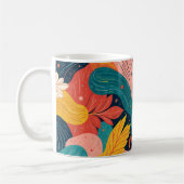 Whimsical Floral Flow Mug コーヒーマグカップ (左)