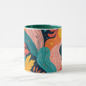 Whimsical Floral Flow Mug マグカップ (中央)