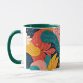 Whimsical Floral Flow Mug マグカップ (左)