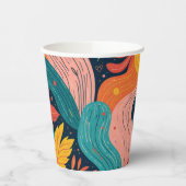 Whimsical Floral Flow Paper cup 紙コップ (左)