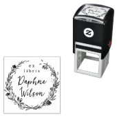 Whimsical Floral Frame Calligraphy Ex Libris Book セルフインキングスタンプ (インサイチュ)