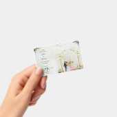 Whimsical Floral Garden Wedding Invitation – Elega バッジ (手持ち)