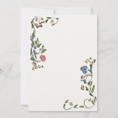 Whimsical Floral Girl Doodle Baby Shower Invite 招待状 (裏面)