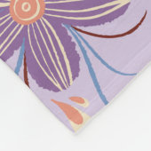 Whimsical Floral Grid フリースブランケット (角)