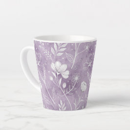 Whimsical Floral Latte Mug カフェラテマグ