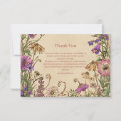 Whimsical Floral Meadow Sweet Sixteen サンキューカード (正面)