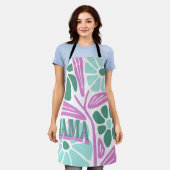 Whimsical Floral Mom  エプロン (着用した状態)