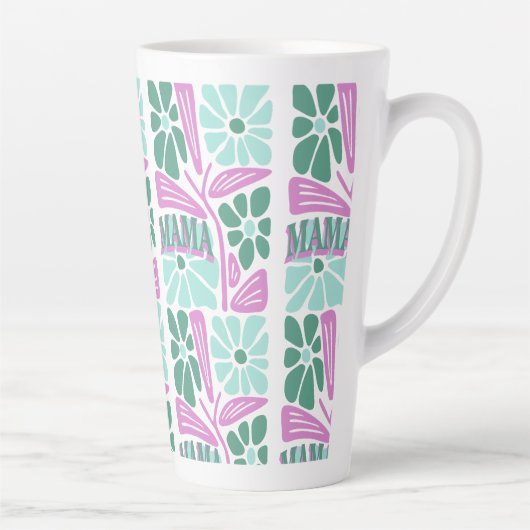 Whimsical Floral Mom  カフェラテマグ (右)