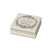 Whimsical Floral Ornate Frame Ex Libris Book ラバースタンプ (スタンプ)