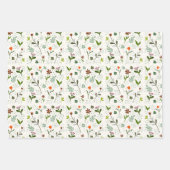 Whimsical Floral Pattern – Hand-Drawn Wildflower  ラッピングペーパーシート (正面2)
