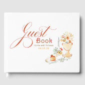 Whimsical Floral Quirky Hand Drawn Fall Wedding ゲストブック (正面)