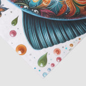 Whimsical Floral Salmon Fish Decoupage  薄葉紙 (詳細)