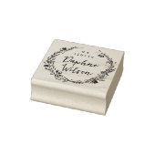 Whimsical Floral Simple Calligraphy Ex Libris Book ラバースタンプ (スタンプ)