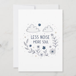 Whimsical Floral Soul Quote Line Art シーズンカード