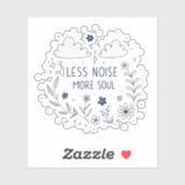 Whimsical Floral Soul Quote Line Art シール (シート)