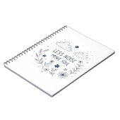 Whimsical Floral Soul Quote Line Art ノートブック (左側)