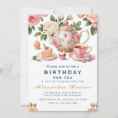 Whimsical Floral Tea Party Celebration 招待状 (正面)