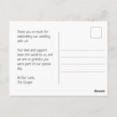 Whimsical Floral Watercolor Wedding ポストカード (裏面)