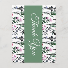 Whimsical Floral Watercolor Wedding ポストカード