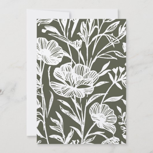 Whimsical Floral Wedding 招待状 (裏面)