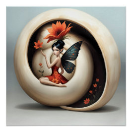 Whimsical Flower Fairy ポスター