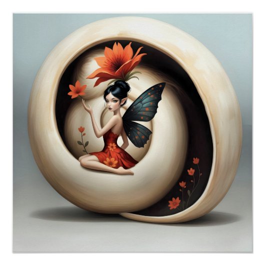 Whimsical Flower Fairy ポスター (正面)