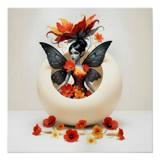 Whimsical Flower Fairy ポスター (正面)