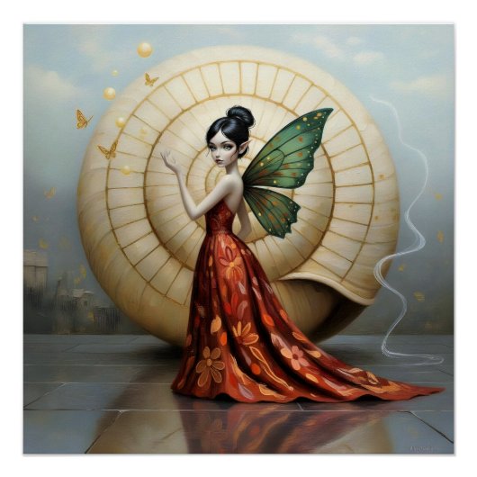 Whimsical Flower Fairy ポスター (正面)