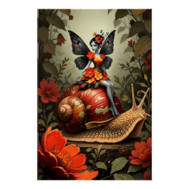 Whimsical Flower Fairy ポスター