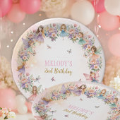 Whimsical flower fairy garden 2nd birthday  ペーパープレート