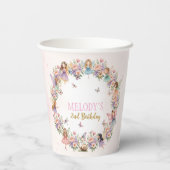 Whimsical flower fairy garden 2nd birthday  紙コップ (裏面)