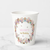 Whimsical flower fairy garden 2nd birthday  紙コップ (正面)