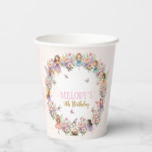 Whimsical flower fairy garden 5th birthday  紙コップ (裏面)