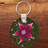 Whimsical Flower Personalized キーホルダー (裏面)