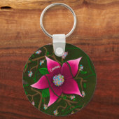 Whimsical Flower Personalized キーホルダー (正面)