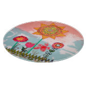 Whimsical Flowers  カッティングボード (角)