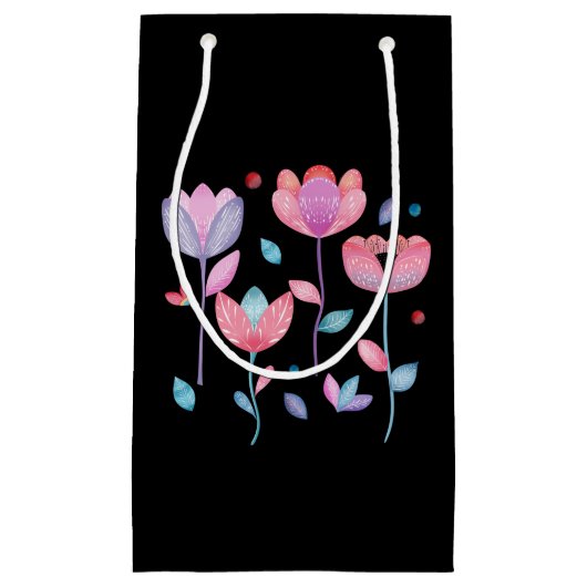 Whimsical Flowers  スモールペーパーバッグ (正面)