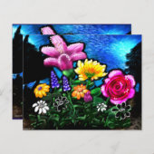 Whimsical Flowers Grape Hyacinth Scrapbook Paper (正面/裏面)