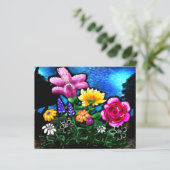 Whimsical Flowers Grape Hyacinth Scrapbook Paper (スタンド正面)