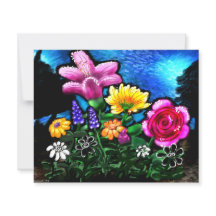 Whimsical Flowers Grape Hyacinth Scrapbook Paper