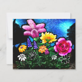 Whimsical Flowers Grape Hyacinth Scrapbook Paper