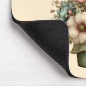 Whimsical Flowers in a Planter Pot Cute マウスパッド (コーナー)