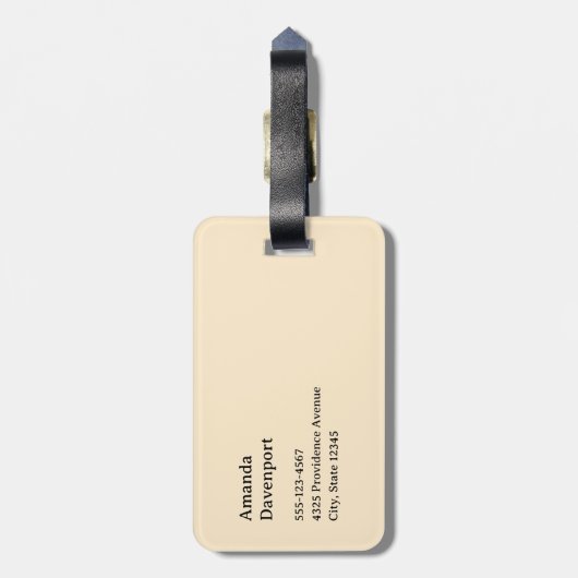 Whimsical Flowers in a Planter Pot Cute ラゲッジタグ (裏面縦)