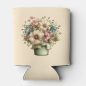 Whimsical Flowers in a Planter Pot Cute 缶クーラー (裏面)