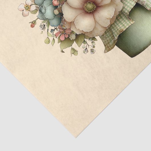 Whimsical Flowers in a Planter Pot Cute 薄葉紙 (詳細)