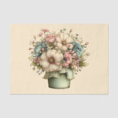 Whimsical Flowers in a Planter Pot Cute 薄葉紙 (正面)