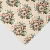 Whimsical Flowers in a Planter Pot Cute Pattern 薄葉紙 (詳細)