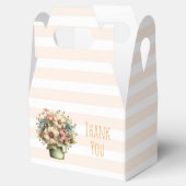 Whimsical Flowers in a Planter Pot Cute Thank You フェイバーボックス (オープン)